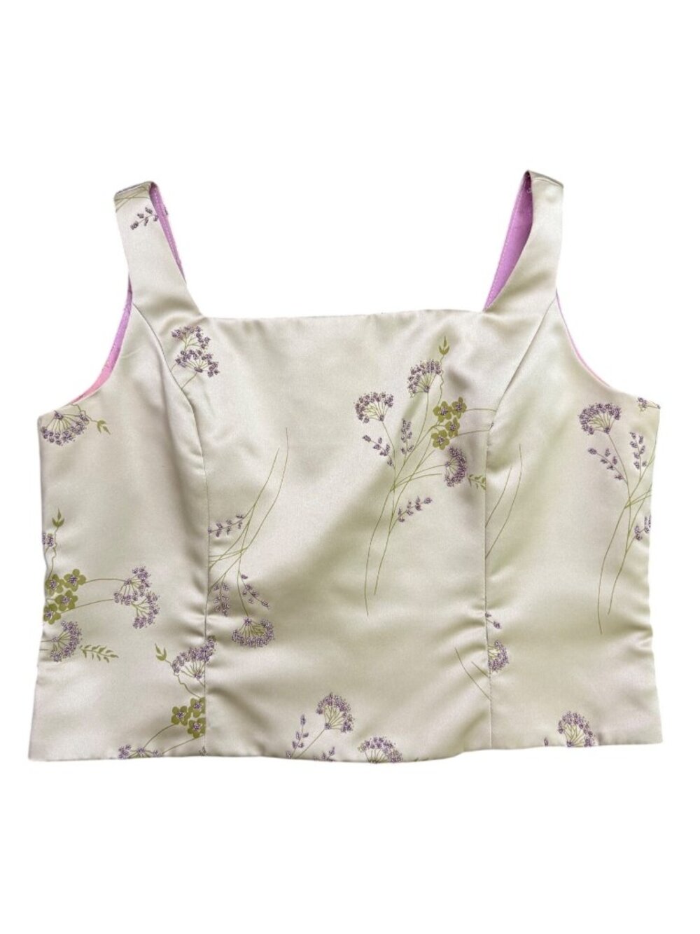 Jwffrey & Dara Womens Cream Satin Floral Jacket & Sleeveless Top Set Size 16 - Picture 4 of 9